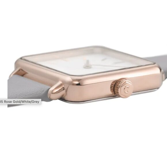 CLUSE La Garconne Rose Gold White Dial & Grey Leather Strap Watch main image 13